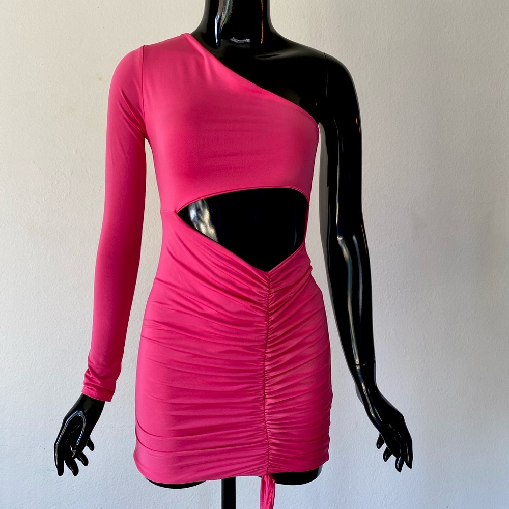 PINK MISSY EMPIRE DRESS